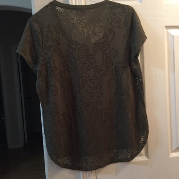 Signature Studio short sleeve army green tee XL - Picture 2 of 3